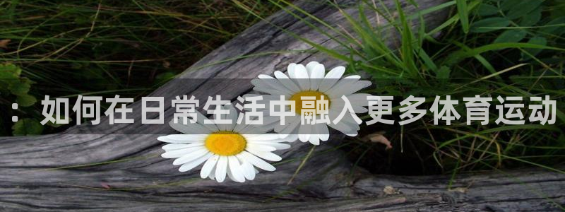 意昂平台主管：：如何在日常生活中融入更多体育运动