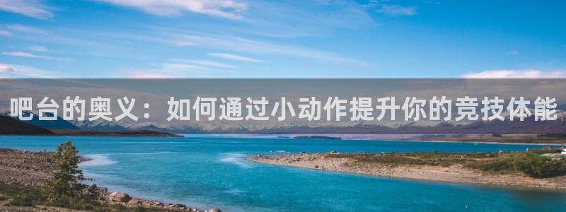 杭州意昂科技有限公司：吧台的奥义：如何通过小动作提升你的竞技体能